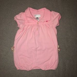 Ralph Lauren Pink Ruffle Bum Bubble Romper